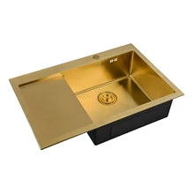 Мойка для кухни ZorG Sanitary SZR-7851-R BRONZE(Корзинчатый вентиль, отверстие под перелив