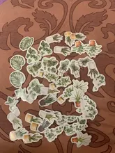 Lote de 45 unidades de adhesivos de menta para plantas, adhesivos de papelería Diy para álbum de recortes, diario, planificador, pegatina para diario, etiqueta decorativa para niños