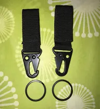 Molle Correa adjuntar clip de cinturón mochila al aire libre de la correa cierre Quickdraw mosquetón campamento agua percha de botella táctico Gancho de soporte
