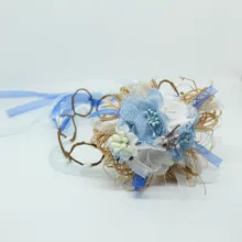 Bohem в декорированном мешковиной горшке Çiçekli taca Gelin Nedime Dış Çekim