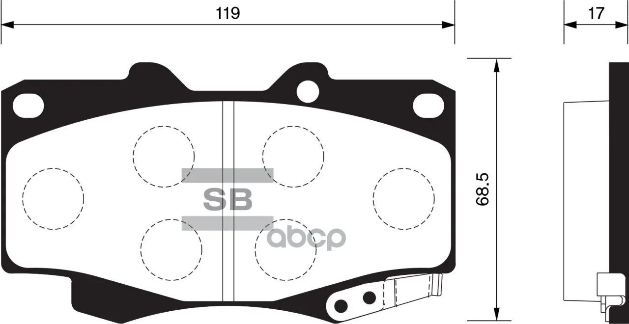 Sp1375_колодки Дисковые Передние! Toyota Hilux 2.5d 01 Sangsin Brake Sp1375 Sangsin brake арт. SP1375