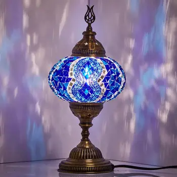 

Turkish Moroccan Mosaic Swan Neck Table Desk Bedside Night Accent Lamp Light Lamp Shade Lampshade