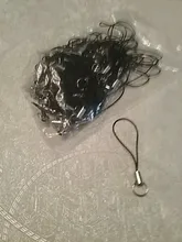 100 piezas cordón Lariat Correa cordones langosta cierre cuerda llaveros ganchos juego móvil encantos bolsa llavero accesorios llavero