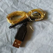 Fairy-String-Lights Garland Battery-Powered Copper-Wire LED USB Indoor-Decorations New-Year-Lights