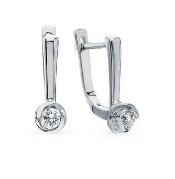 

Gold earrings with diamonds sunlight sample 585