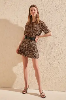 

Trendyol Leopard print Knitted Skirt TWOSS20ET0206