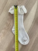 Bebé Calcetines para niños y niñas hasta la rodilla largo suave de encaje de algodón de los niños del bebé calcetines bebé niña calcetines de 0 a 3 años