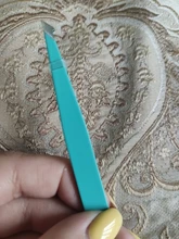 Pinzas de acero inoxidable para depilación de cejas, Punta Negra inclinada rosa, herramienta de maquillaje de belleza plateada inofensivo