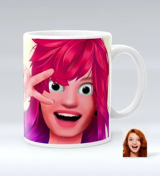 

Personalized Women 'S Animation Caricature Of White Mug Bardak-10