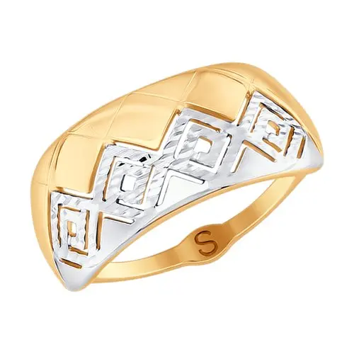 SOKOLOV gold ring with diamond face