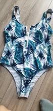 One-Piece Swimsuit Monokini Beachwear Push-Up Summer Print Zipper Sexy New XL Women
