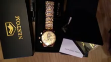 NEKTOM 2020 Men Watches Luxury Top Brand Gold Watch Stainless Steel Big Male Wristwatch
