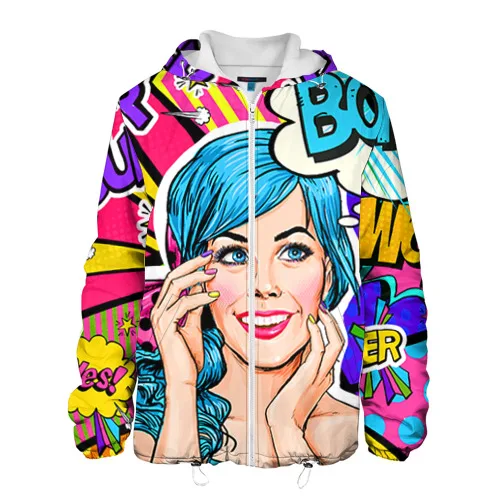 Небесно-Голубой Мужская куртка 3D Pop Art для спорта и отдыха, для путешествий, водонепроницаемый, яркий цвет - Цвет: Небесно-Голубой