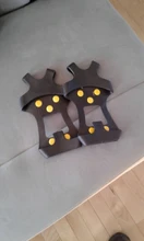 1 par S-XXL 10 pendientes Anti-Skid hielo de nieve escalada zapatos picos agarres para hielo tacos crampones invierno escalada antideslizante cubierta de zapatos
