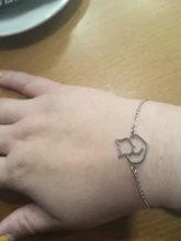 DOTIFI-pulsera de acero inoxidable para mujer, de Color dorado y plateado, gato, exquisita pulsera femenina, joyería de compromiso para amantes