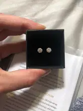 Stud-Earrings Wedding-Jewelry Sparkling Moissanite Top-Quality OEVAS Women 100%925-Sterling-Silver