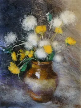 

Set for felting (painting color wool) 'Spring book' 21x29,7 cm (A4)