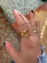 925 plata esterlina anillo abierto anillos para las mujeres INS nicho Irregular ola de arena superficie de fideos Original cumpleaños fiesta regalo