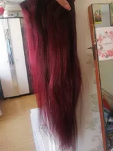 Doreen-extensiones de cabello humano Remy de 200G, hechas a máquina, pelo liso, Color oscuro, 14 -22