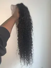 Pelucas frontales de onda profunda para mujeres negras 28 30 pulgadas, cabello humano rizado 13x4 brasileño Remy, peluca con malla Frontal ondulada y húmeda