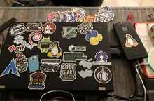 Pegatinas de programación de Internet para ordenador portátil, paquete de etiquetas de viaje para Skateboard, 10/50 Uds.