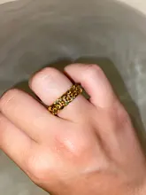 Anillo de cadena gruesa de 6mm de grosor para mujer y niña, sortija con eslabones cubanos rellenos de oro de acero inoxidable, anillo elegante