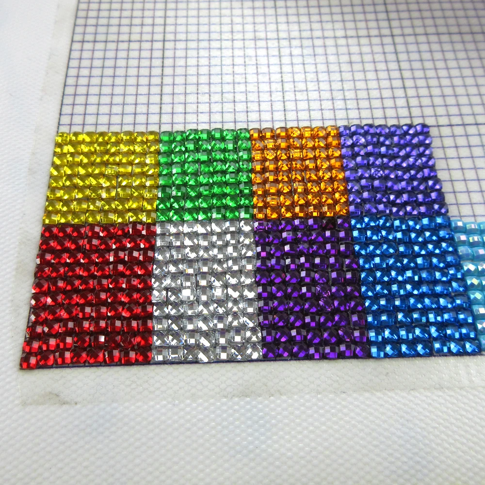 2021 New Crystal Resin Shinny Stone 2.5mm Square Drills Diamond Painting Embroidery Rhinestone Mosaic