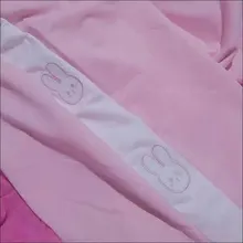 MINGLIUSILI-Pantalón de pierna ancha Kawaii para mujer, pantalones con estampado de conejo a la moda, coreanos, de cintura alta, color rosa, primavera 2021