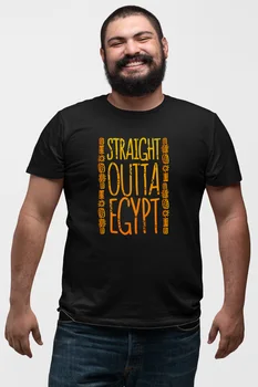 

Angemiel Wear Straight Outta Egypt Black Men 'S Cotton Big Size T-Shirt