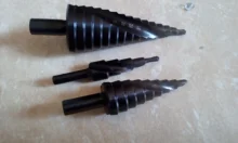 3 unids/set 4-32MM HSS cobalto paso Broca escalonada de nitrógeno de alta velocidad de acero en espiral por Cono de Metal vástago triangular agujero