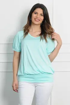 

Sans Textile Women 'S V-Neck Skirt Tip Banded Sport Blouse 65 N15927