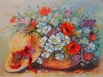 

B-599 set for embroidery with beads "'Garden maki', 41*29 cm