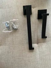 Robe Hook Paper-Holder Towel Rail-Bar-Rack Bar-Shelf Bathroom-Hardware-Set Tissue Black