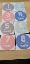 Nuevo bebé de las mujeres embarazadas mensual pegatinas para fotografiar Mes 1-12 adhesivo de hito
