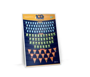 

Motivational scratch poster "100 cases" 110152