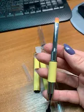 Full Beauty 1 Uds tamaño doble cepillo de uñas de construcción rápida pluma arte clavo cepillos paleta de Color manicura accesorios CH064