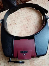 Lupa de microscopio Con Luz LED para lectura o reparación, lupa de cristal para cabeza, gafas Con Luz LED para lectura o reparación, 10X