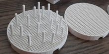 Laboratorio Dental, 2 bandejas de nido de abeja con 20 pines de circonio
