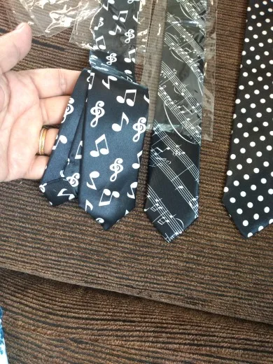 Aesthetic Ties with trendy Punk Gothic print photo review