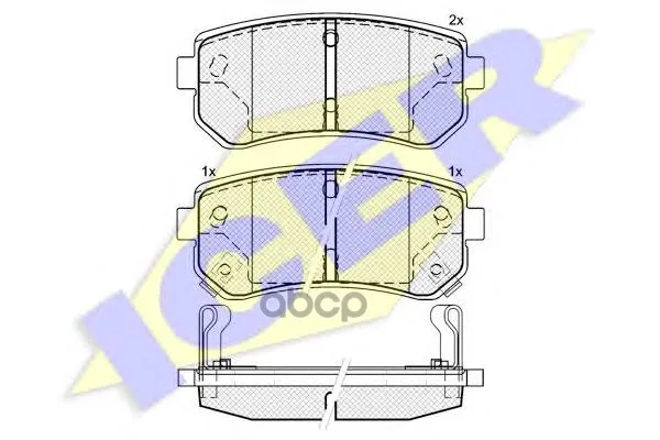 181712_колодки Дисковые Задние! Hyundaiaccent,Kia Rio 1.4i/1.6i 16v/1.5crdi 05 Icer 181712 Icer арт. 181712