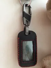 Cuero coche caso clave de Starline E63 E90 E91 E61 E95 E66 2-coche alarma LCD controlador remoto llavero transmisor llaves cubierta