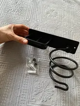 Holder Shelf-Accessories Hair-Straightener-Holder Hair-Dryer Wall-Mounted Storage Bathroom