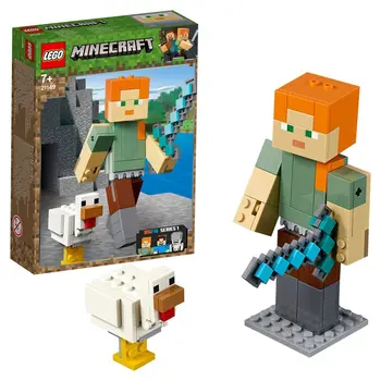 

Designer Lego Minecraft 21149 large figure: Alex with chicken