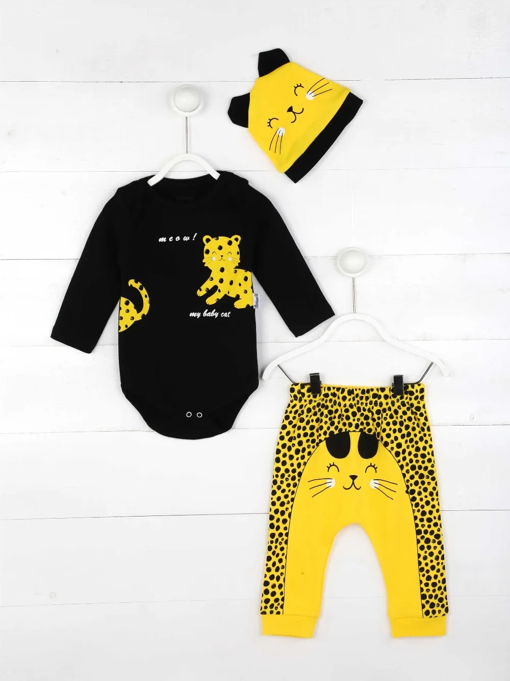 082-15042-001 Sarı Erkek Bebek 3 lü Takım (1)