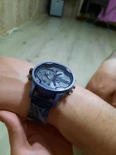 Reloj deportivo de cuarzo con correa de acero para hombre, cronógrafo con esfera grande, doble máquina, Cool Blue, 7395