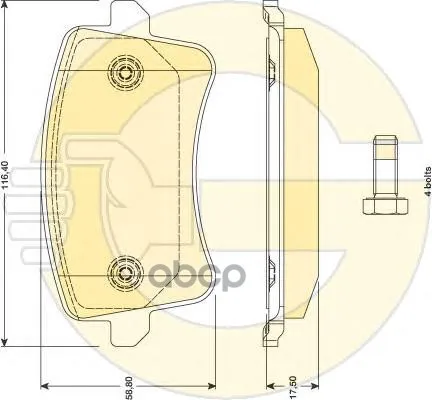 Колодки Тормозные Audi A4/A5/Q5 1.8-3.2 07- Задние Girling 6117651 Girling арт. 6117651
