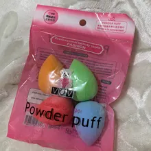 Esponja de maquillaje 4 unids/pack belleza maquillaje fundación de Puff conjunto seco y húmedo esponja Puff de polvo para cara líquido fundación crema