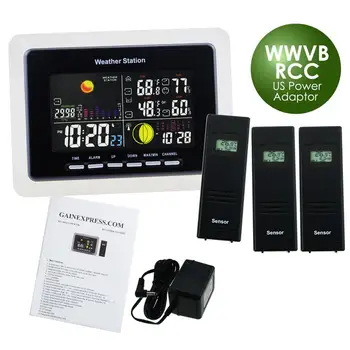 

Wireless Weather Station RCC WWVB (US & CA) Receiver Humidity & Temperature Indicator for Home, Offices, School & Clubs
