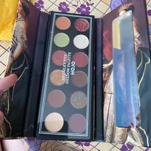 HOJO-paleta de sombra de ojos, 12 colores Nude, brillante, mate, resistente al agua, fácil de llevar, pigmento brillante, sombra de ojos en polvo, maquillaje de belleza