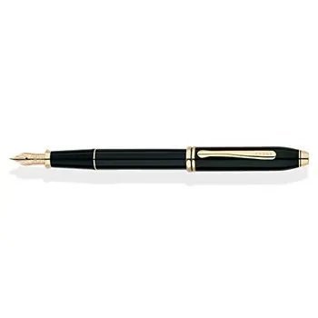 

Cross Townsend-k 23 gold plated fountain pen with inserts and medium nib guilloche gold 18 K, color: Ner